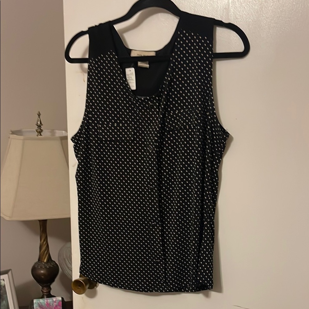 Black and White Polka Dot Tank Top